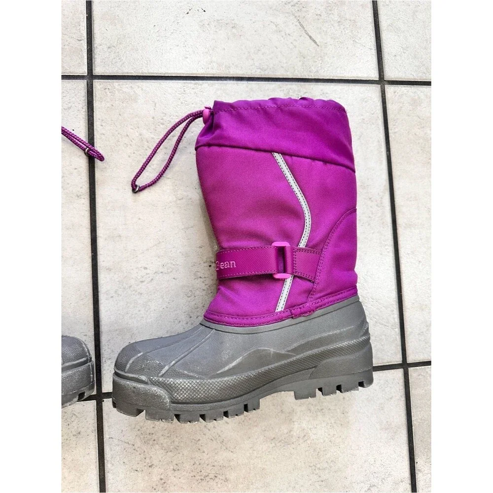 L.L.Bean Northwoods kids' winter boots Kids Purple Snow Boot Gray Sole 2